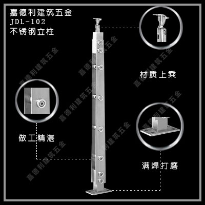 不锈钢穿孔立柱